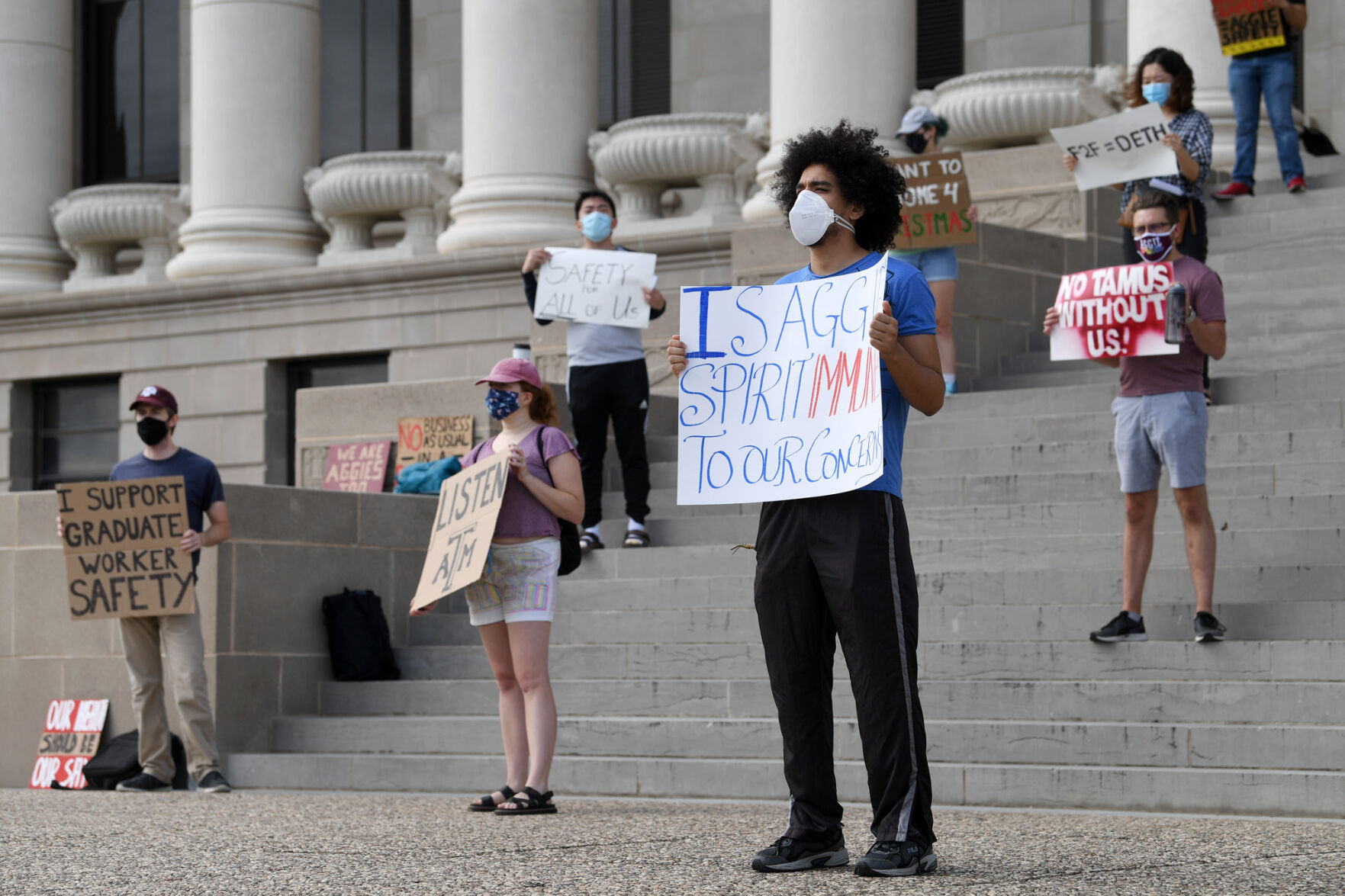TAMU graduate student protest